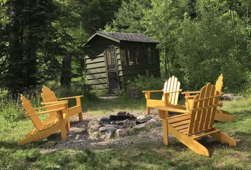 Campfire Pit and Fish Cleaning House